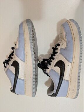 Nike Air Force 1 Low - White with Light Blue and Black